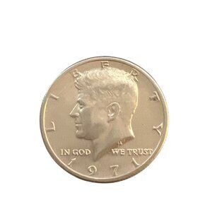 1971 Kennedy Half Dollar Coin United States Mint No Mint Mark